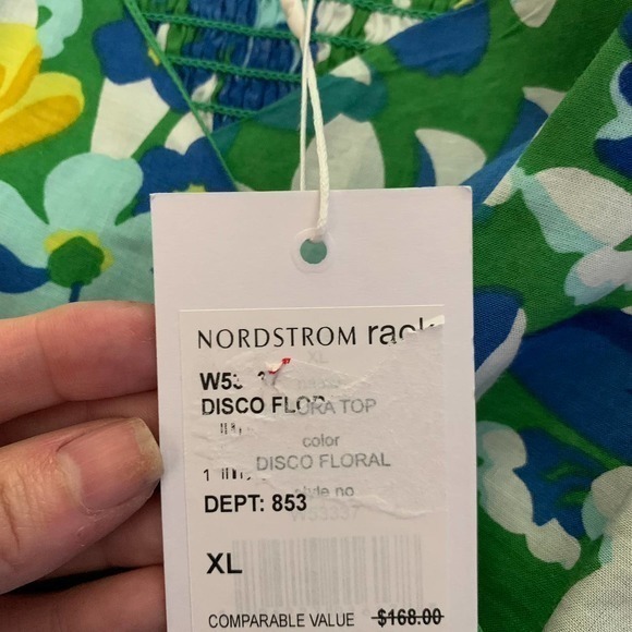 WALTER BAKER Green Disco Floral Kimora Crop Top -‎ NWT - Picture 13 of 15